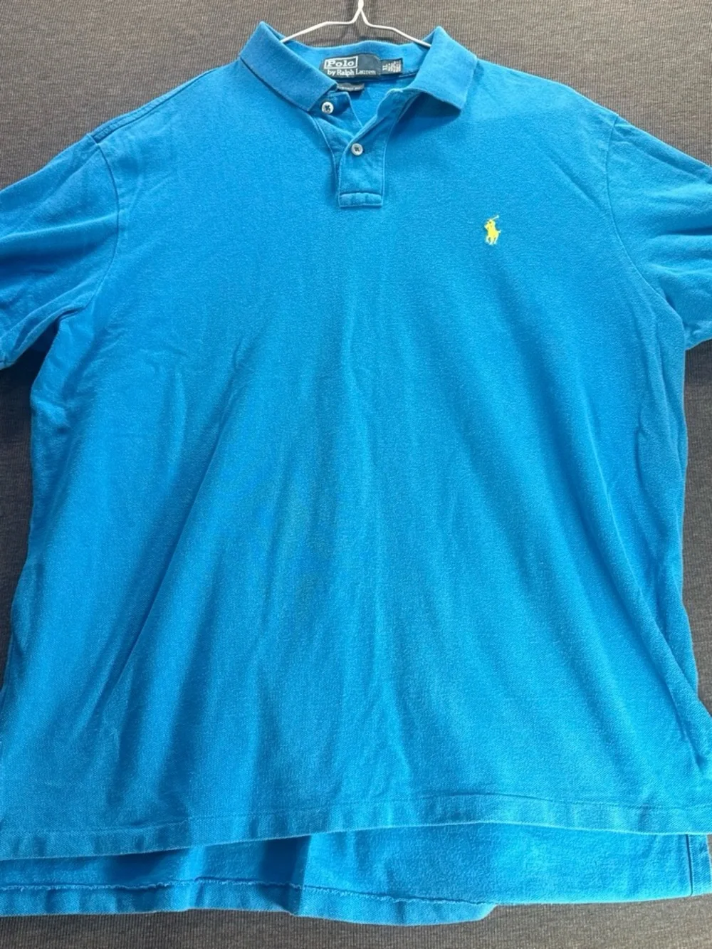 Ralph Lauren Men’s Bright Blue Polo with Yellow Pony